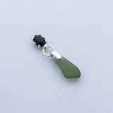 Green Sea Glass Drop Earring