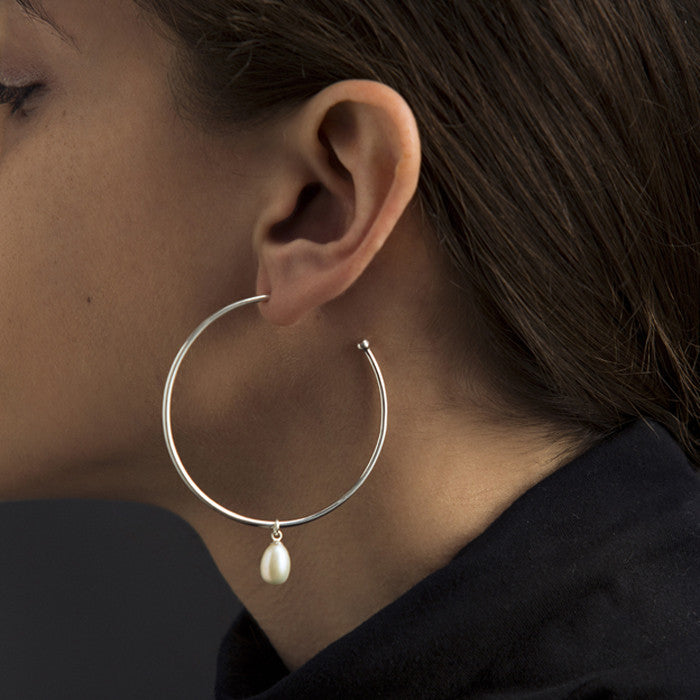 Pearl Hoop Earring – Born from Rock